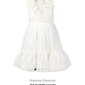 Zimmermann ruffled flared sleeveless dress